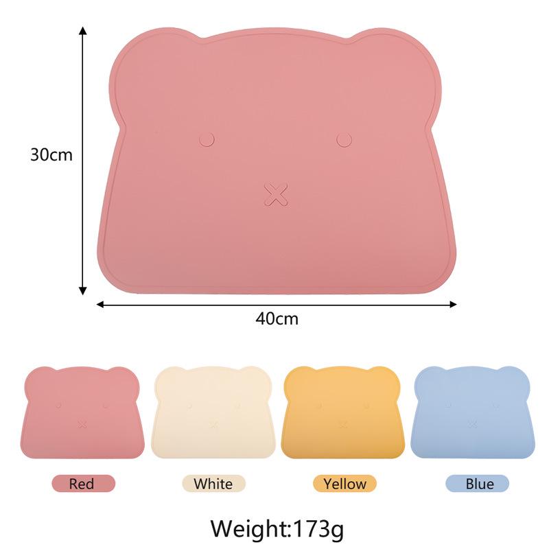 Baby Bear Silicone Placemat: Creative, Heat & Stain Resistant, Thickened, Enlarged Food-Grade Insulation Pad