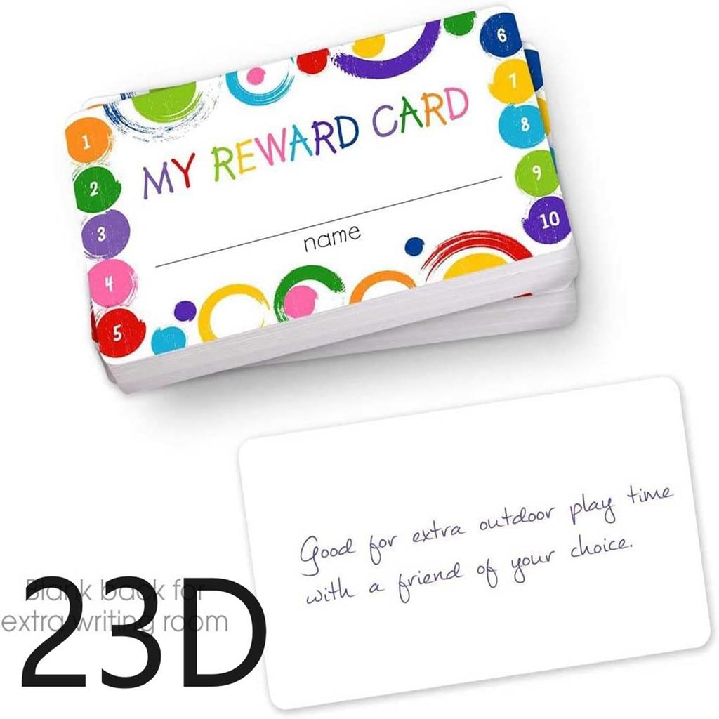 50 Stück Stempelkarten, Meine Belohnungskarten für Schüler, Verhaltensanreiz für zu Hause, Treuekarten Blumen-Stempelkarten