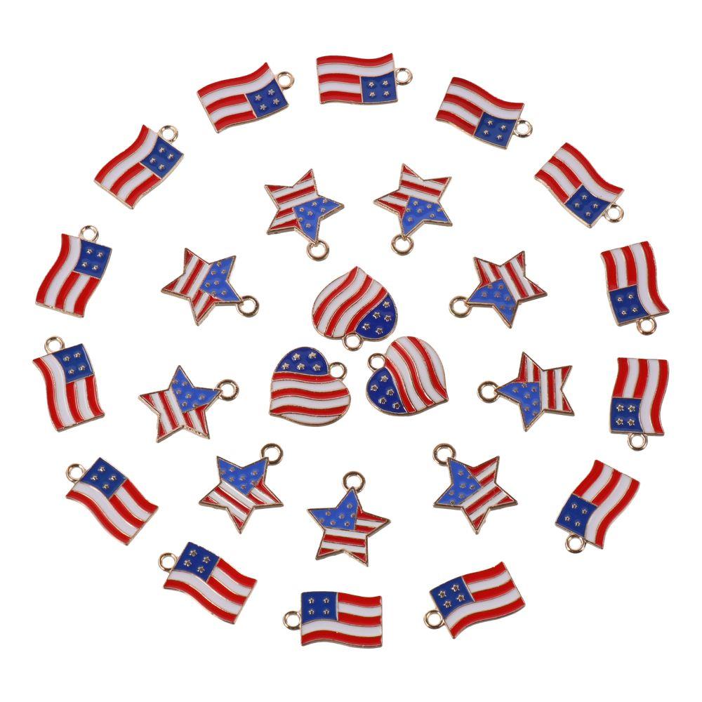 

Красный и синий флаг Подвески Эмаль и сплав Флаг Сплав Подвески Орнамент Любители ремесел ручной работы