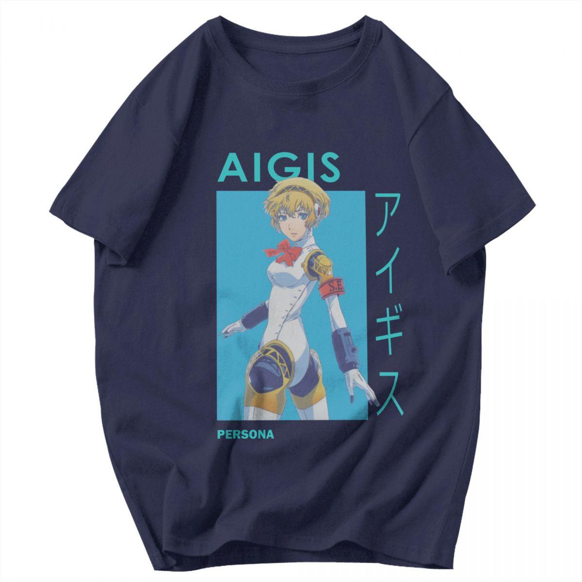 

Men T Shirt Aigis Persona Anime Unique Y2K Graphic Short Sleeve Unisex Tops T Shirts 4XL