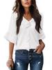 European & American Style Ruffled Lantern Collar Casual Women's Short-Sleeve Top 2026