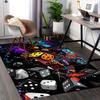 1pc Colorful Dice Chair Mat - Anime Cartoon Design, Non-Slip Carpet for Office Chairs, Suitable for Home Decor, Living Room, Bedroom, Game Room, Seaso