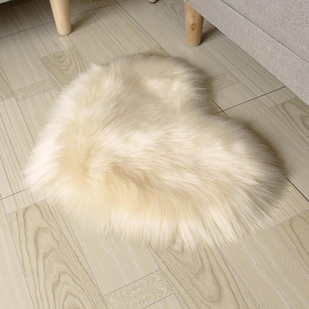 Spot Love Faux Wool Rug, Mattress Blanket, Sofa Cushion, Plush Foot Pad for Living Room, Coffee Table, or Bedroom