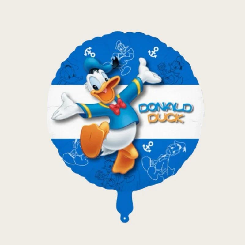 Cartoon Donald Number Duck Daisy Aluminum Film Balloon Set Spherical DIY Birthday Arrangement Party Decoration Balloons Kawaii