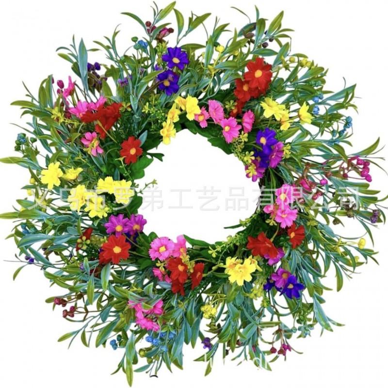 Artificial Flower Wreath Easter Valentines Day Hotel Restaurant Door Decorations