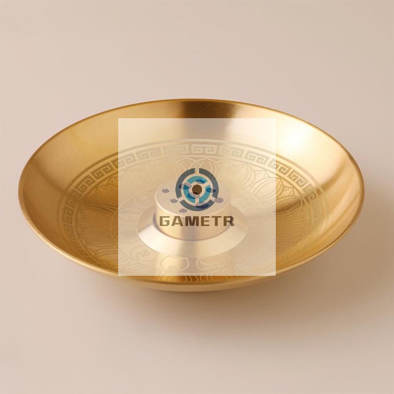 "Spiritual Round Incense Holder with 9 Holes, Ideal Tray for Palo Santo and Sage, Yoga Meditation Essential"