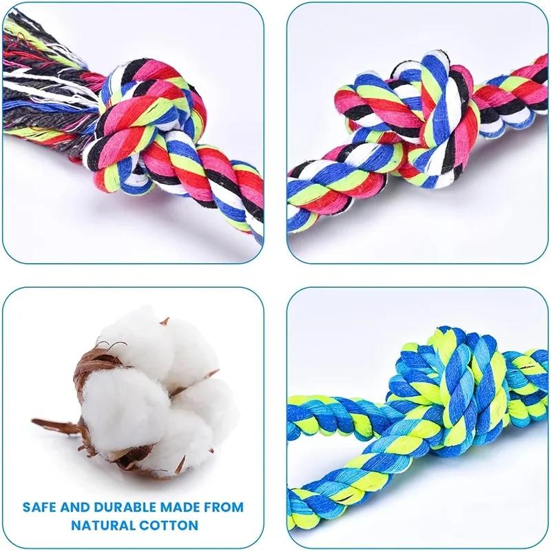 Heavy Duty Dog Rope Toy for Large and Medium Dogs Long Lasting Teeth Cleaning Chew Toys for Aggressive Chewers Bully Breeds