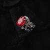 Fashion Classic  Sliver Color Hollowed-out Baroque Crystal Cocktail Ring Opening Rings for Women Men Luxury Charm Jewelry Gifts