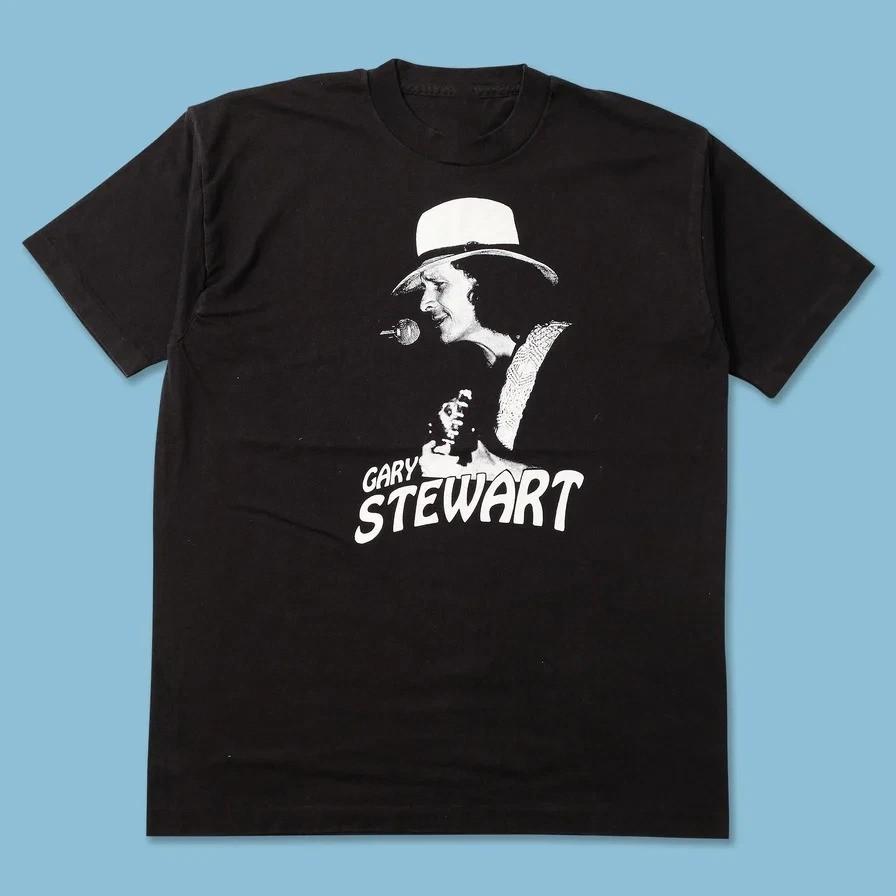 Vintage Live In Concert Gary Stewart Shirt Classic Black Unisex S-5XL XL