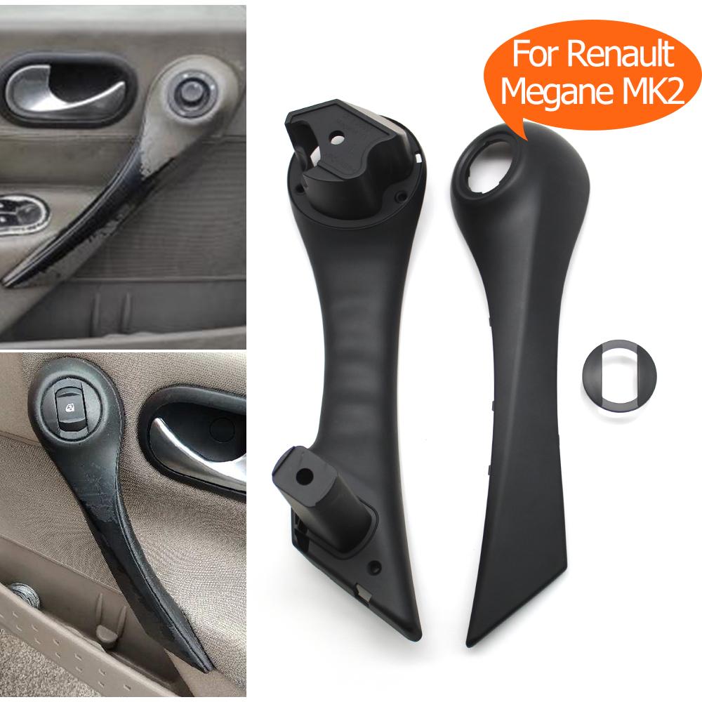 Car Front Left Right Door Inner Handle Grip Handle Cover Switch Panel For Renault Megane MK2 2002-2008 7701475316 8200297158