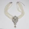 Multi-layer Pearl & Crystal Gem Water Drop Pendant Necklace - Exaggerated Fashion for Women