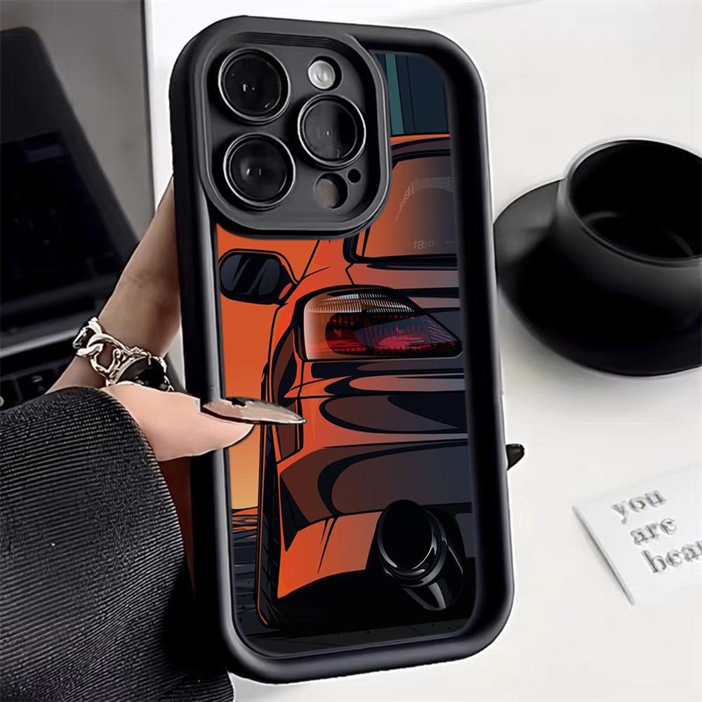 Ae78 Fashion Car Pattern Design Art Protective Phone Cases for iPhone 13 14 15 Pro Max Infinix Hot 40i Tecno Camon 30 20 Pro Angel Eyes TPU Back Cover
