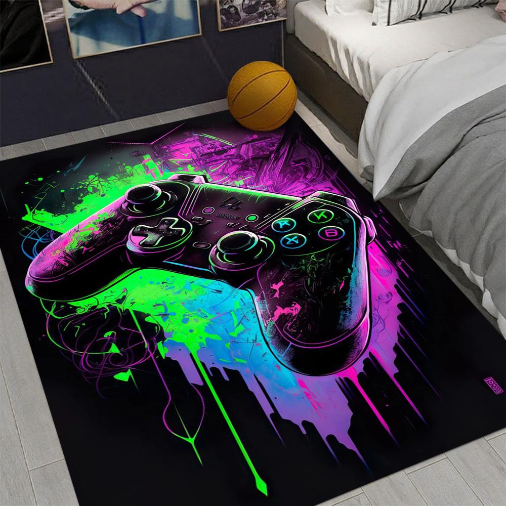 

Interactive Gaming Carpet for Kids Boys Man s Room Large Floor Mat with Controller Design Non Slip Rug Bedroom Play Area Decor 40x60cm