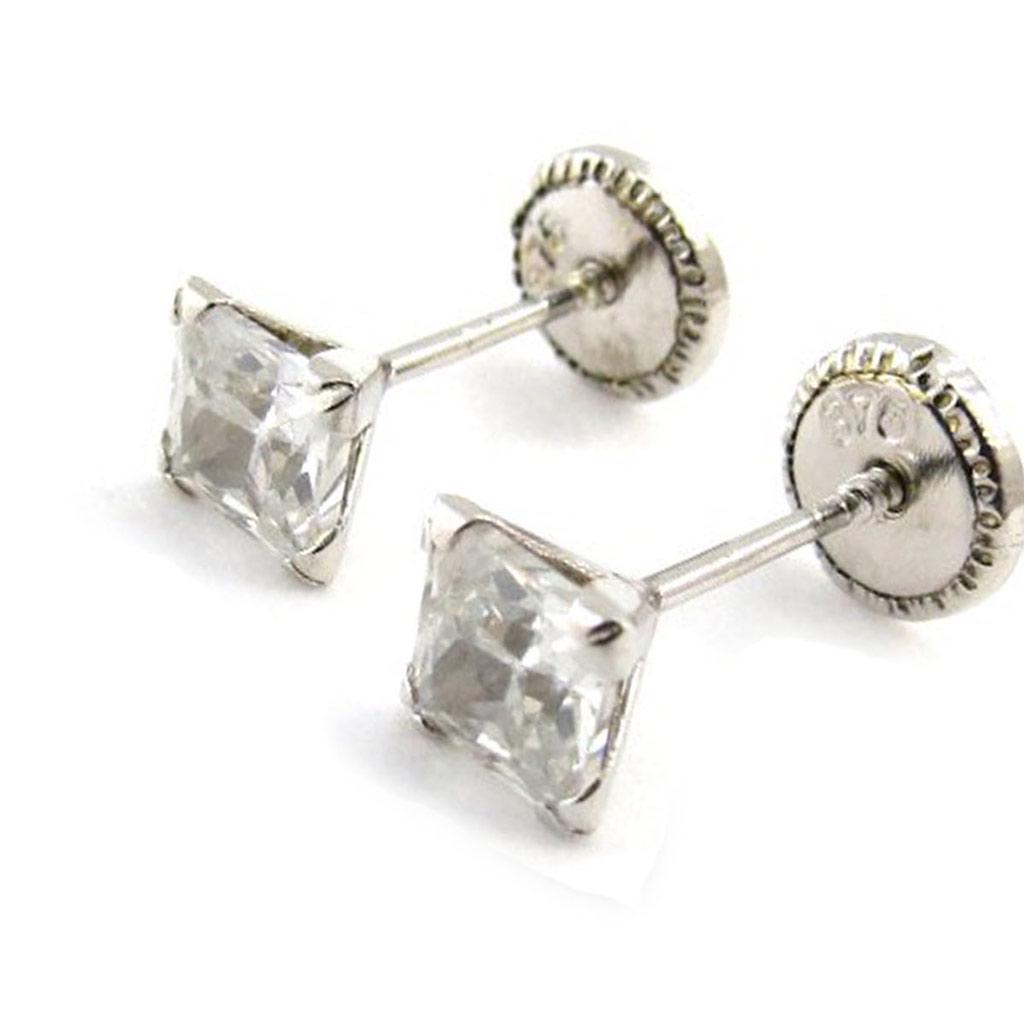 Les Trésors De Lily [J0426] - 4 Mm Rhodium-plated 'Essentiel' Earrings (Gold - 9 Carats)