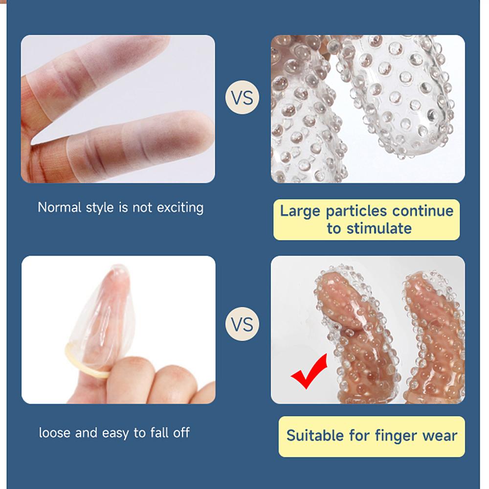 Mâneci pentru degete G Punct Stimulare Prezervativ pentru degete Masaj clitoris Jucării sexuale pentru femeie Gay Penis Sleeve