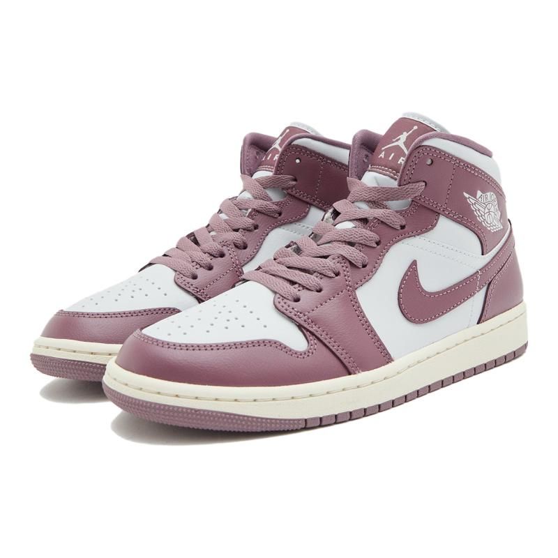 Air Jordan 1 Mid Sky J Mauve Women Sneakers Purple Pure-Platinum Sail BQ6472-050