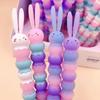 1 Pcs Random Color Creative Modeling Personality Gel Pen Small Fresh Cartoon School Rabbit Sweet Cute Office Stationery