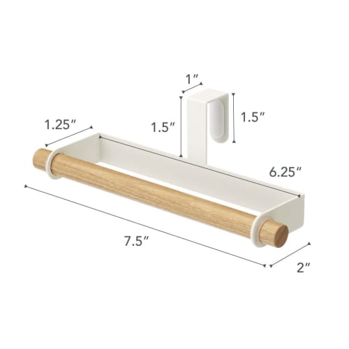 Yamazaki Kitchen Towel Hanger, White, Approx. W19 x D7.5 x H6cm, Tosca, 7818