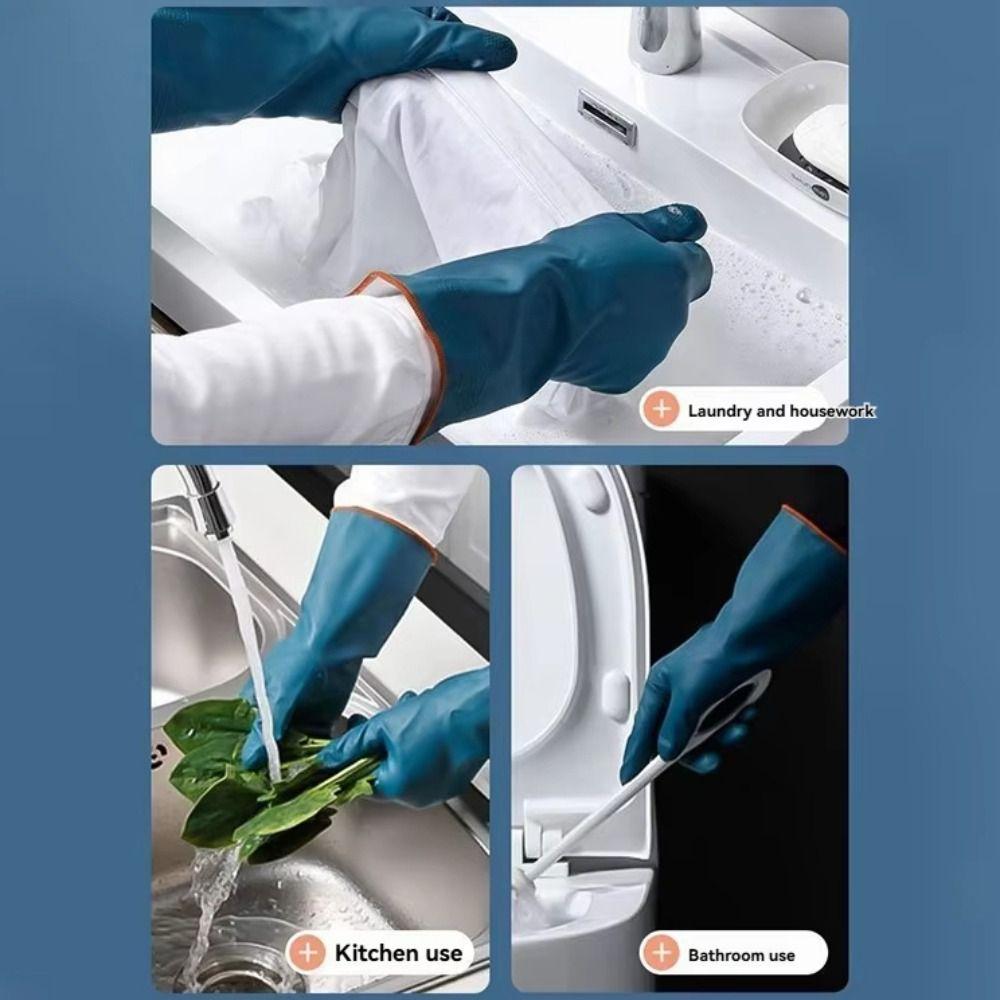 Waterproof Dishwashing Gloves with Fleece Kitchen Hands Protection Gloves Winter
