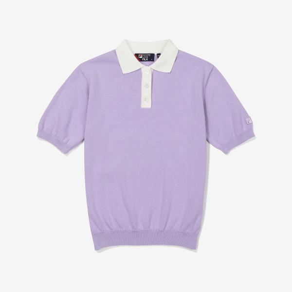 Fila Tennis Knit Polo Shirt Model purple/95