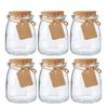 Decorative Glass Bottle with Cork Stopper 100ml Clear Glass Bottle with Cork Stoppers Pudding Jars 3.4oz Mini Yogurt Mason Jar