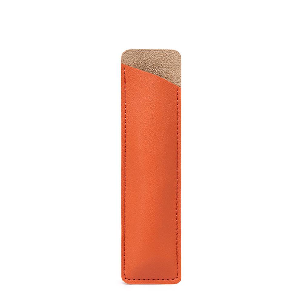 Pu Leather Pen Pencil Bag Pencil Holder Simple Pencil Case Pen Protective Bag Handmade Pen Sleeve Stationery Storage Pouch