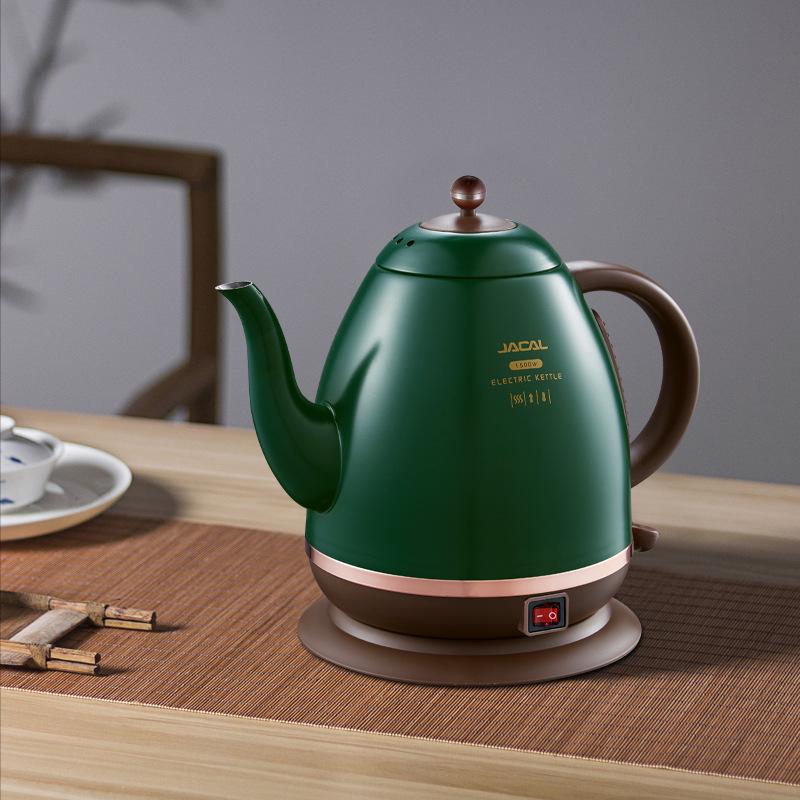 Jigao GL-301 Retro Electric Kettle with Long Spout & Automatic Temperature Control for Tea Brewing