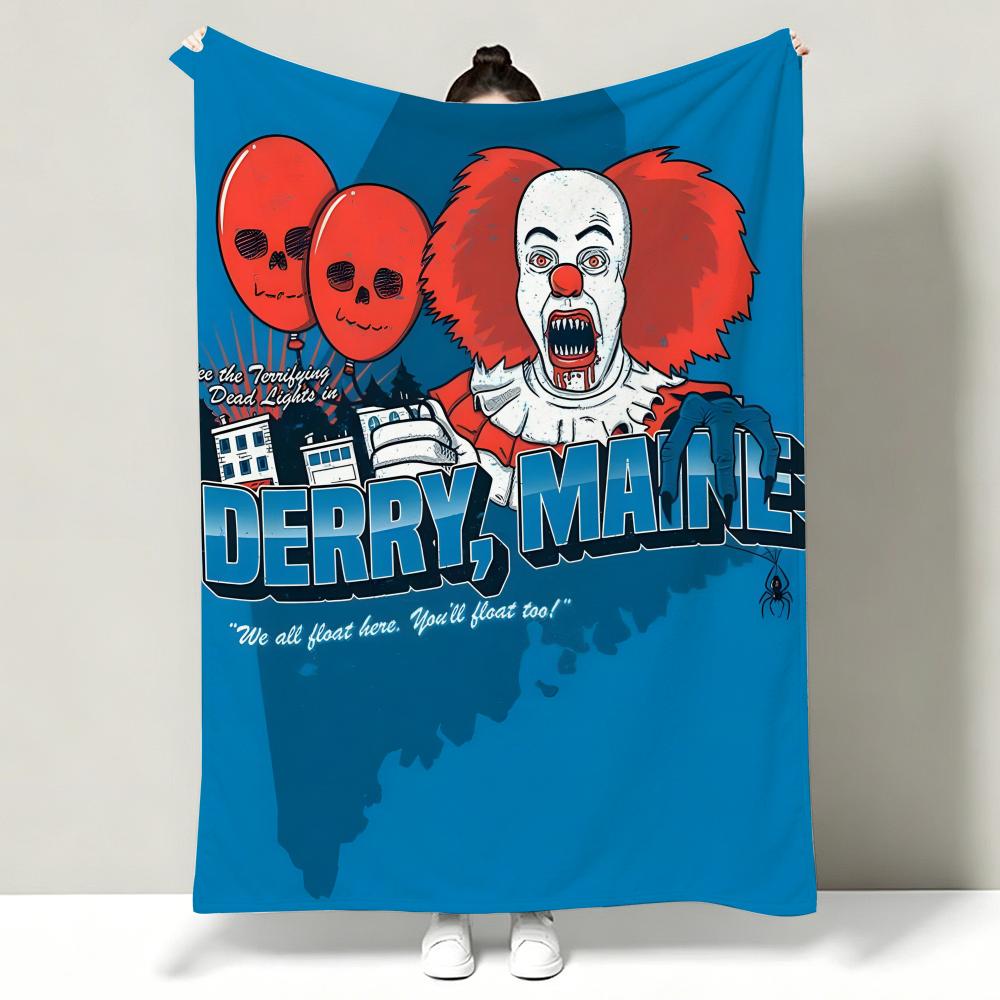 Movie I-It Chapter One Throw Soft Warm Flannel Throw Blanket, Multi-use for Sofa Bed Office Nap