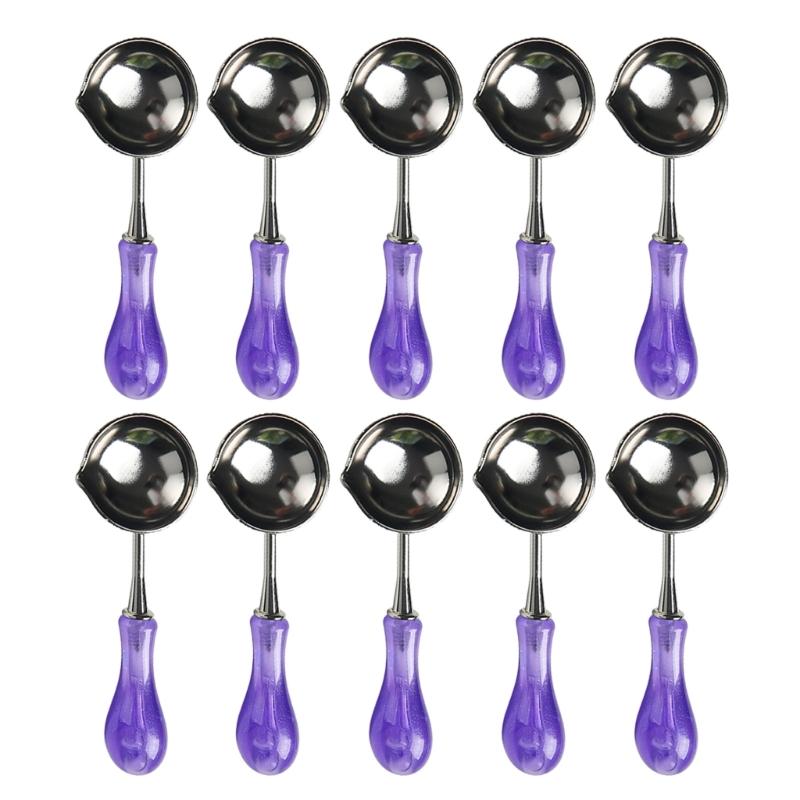 10 Pcs Wax Seal Spoon Wax Sealing Stamp Melting Spoon Craft Supplies for Sealing Wax Stamp Envelope Party Invitations
