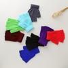 1 Pair Knitted Half Fingertip Gloves Unisex Stretch Elastic Fingerless Mittens Road Cycling Riding Biking Warm Women Men