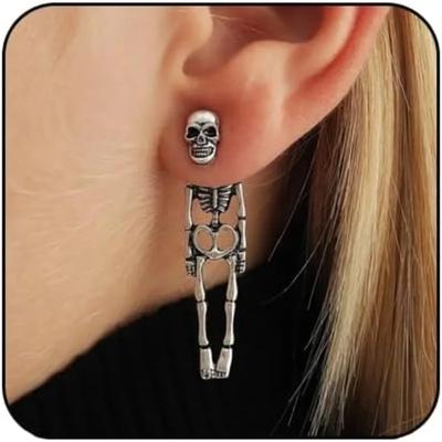 Punkové halloweenske náušnice pre ženy Strašidelné lebky a kostry visacie náušnice pre ženy Krvavé nože náušnice Strašidelné halloweenske Pa