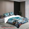 Ocean Coral Reef Bedding Set Blue Sea Life Print Bedding With Duvet Cover  Pillowcases For Bedroom