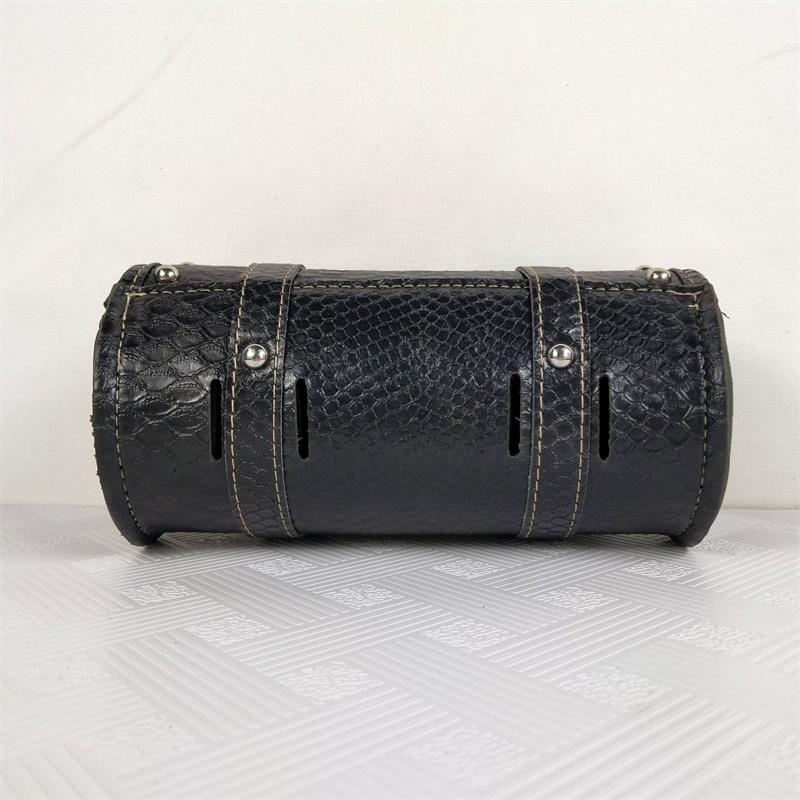 Motocyklová vidlice Tail Bag Taška na řídítka PU kůže, zesílené popruhy Voděodolné univerzální