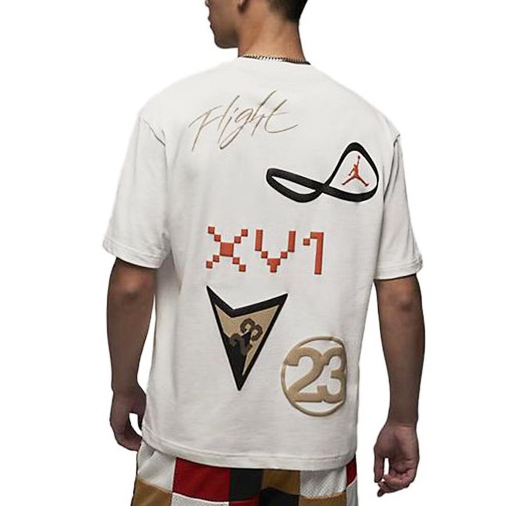 New Jordan Drop Shoulder Sleeve T-Shirt Men's White DX9562-030