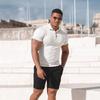 New Men'S Polo Shirt Made Of Pure Cotton With Dropped Shoulders High-Quality Loose Fit For Fitness Versatile For Daily Exercise Short Sleeved Casual