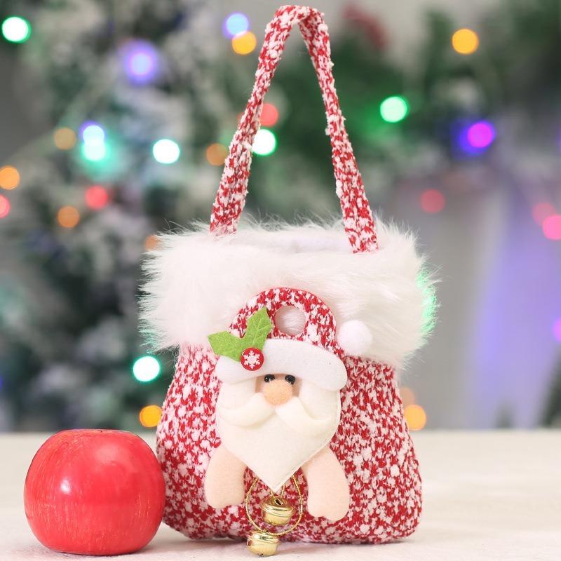 Christmas Gift Bag Simulation Santa Claus Snowman Elk Christmas Eve Gift Bag Candy Bag Packing Tote Bag Christmas Decoration