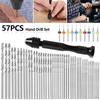 Tiny Mini 57pcs Micro Alloy Twist Drill Bits Set Hand Diy Model Craft Tool Wood