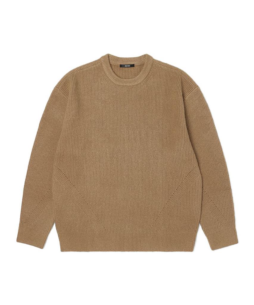 ADHOC Unisex Semi-Oversized Pullover Knit (Dark Brown) (Hzalk81-27)
