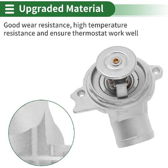 Motoforti Car Thermostat Engine Coolant Thermostat Housing Assembly for Mercedes-Benz C240 E320 E500 Aluminum Alloy No.1122030275