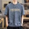 American Short-Sleeved T-Shirt Men'S Trendy Brand Fashion Retro Half-Sleeved Thin Casual Versatile Top