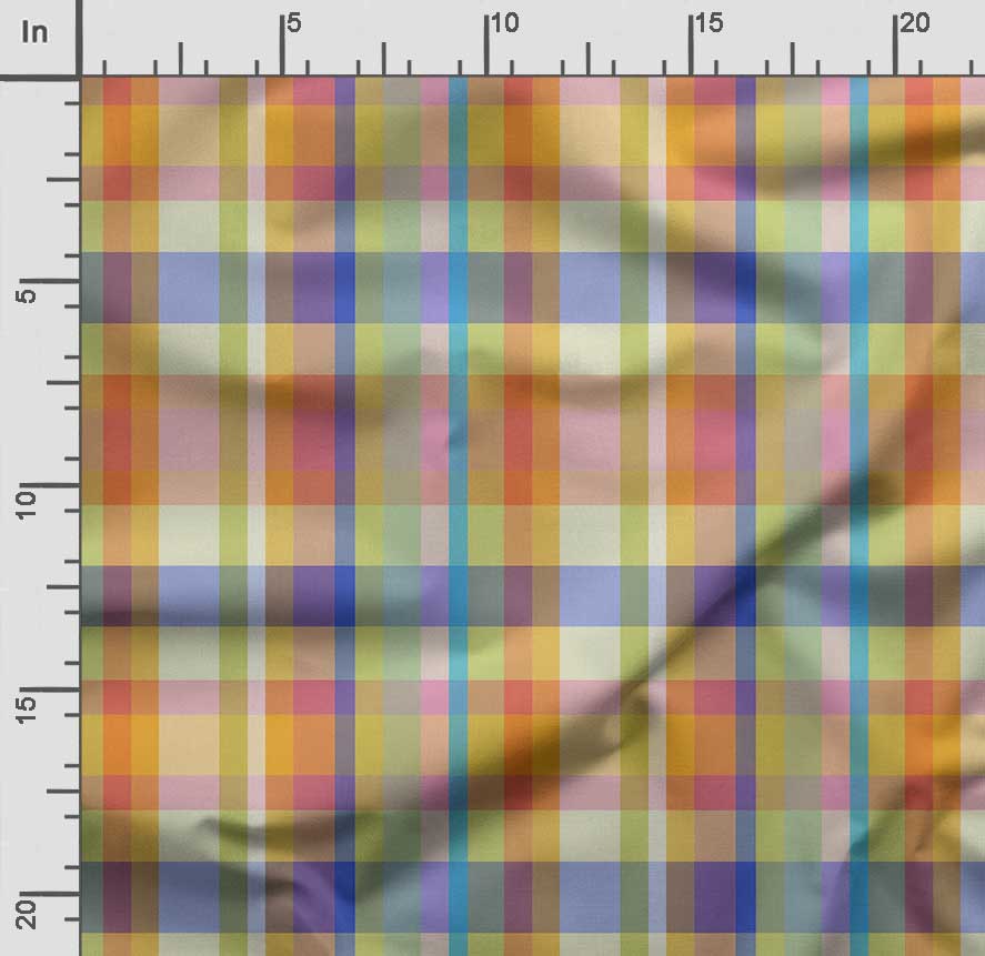 Soimoi Check Print,  Cotton Cambric, Quilting Fabric Sold by The Yard 42 Inch Wide, Medium Weight Cotton Fabric, Sewing  Supplies,Baby