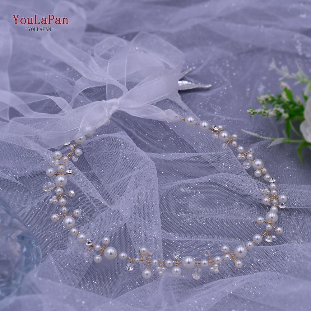 YouLaPan Beaded Crystal Bridal Wedding Belt Handmade Pearls Sash Belt for Woman Dress Rhinestone Jewelry Accessories SH03