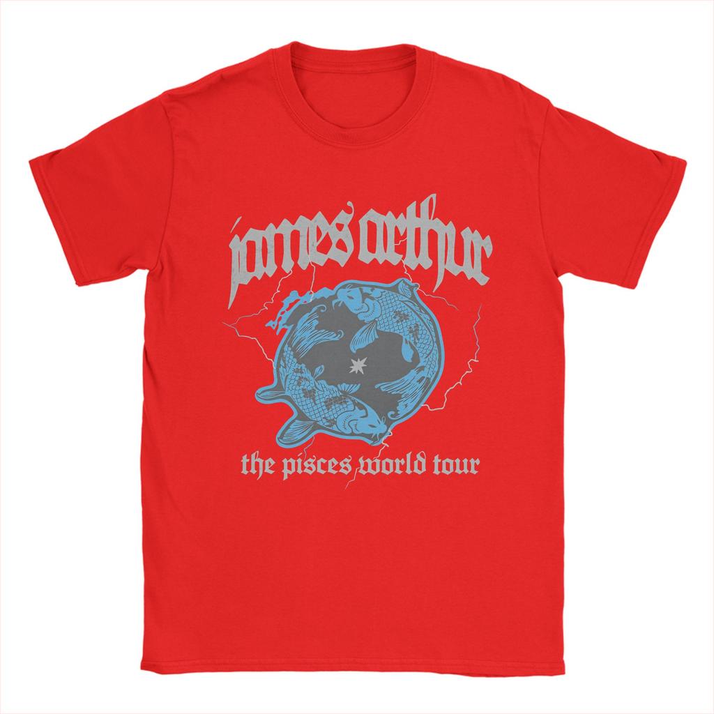 Mens Vintage Pisces James Arthur Pisces World Tour Dublin T Shirt  100 Cotton Clothes Cool Tee Shirt Plus Size TShirts