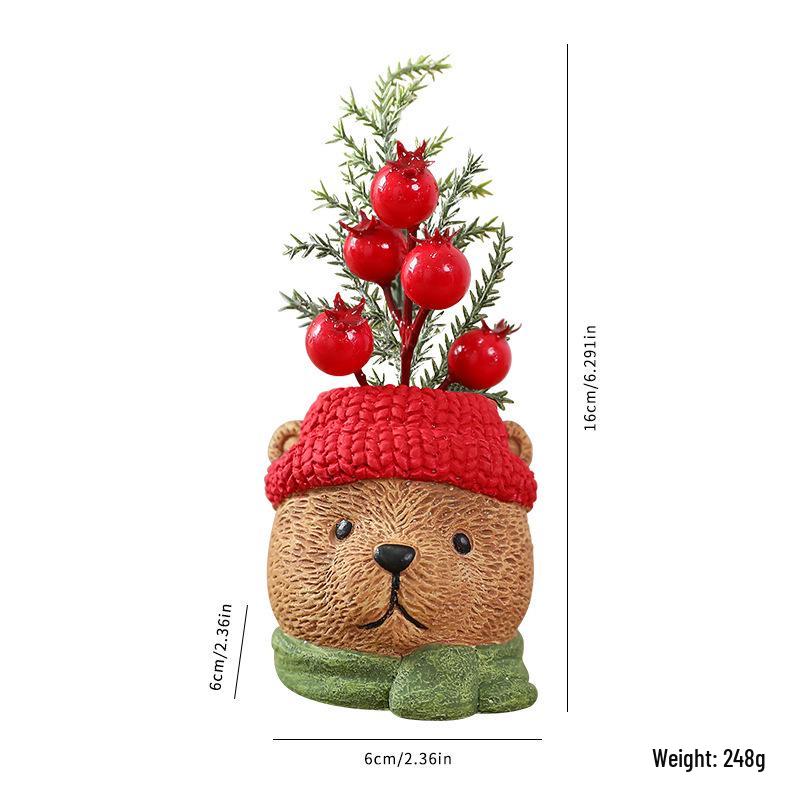 Resin Christmas Gnome & Santa Snowman Figurines Ornaments