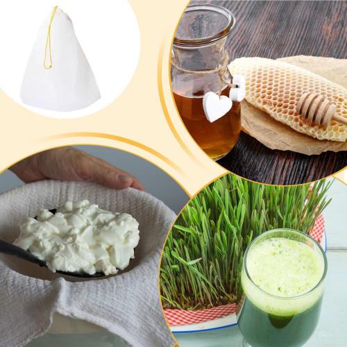 2-Piece Fine Mesh Strainer Bag Set, 49x56cm, Fine Mesh Nylon Filter Bags, Solid-Liquid Separation, Washable and Reusable, Heat-Resistant, Drawstring F