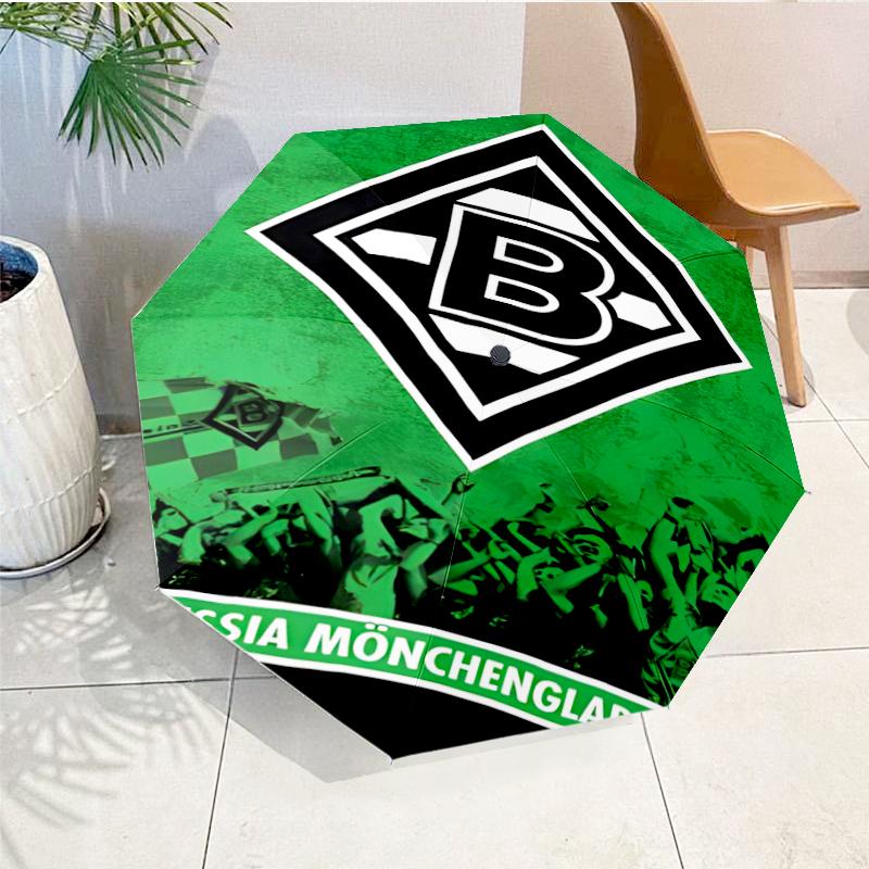 Green Black Borussia Automatic Folding Umbrella - 8-Rib Travel Umbrella with Auto Open/Close & Portable, Gift for Christmas, Birthdays