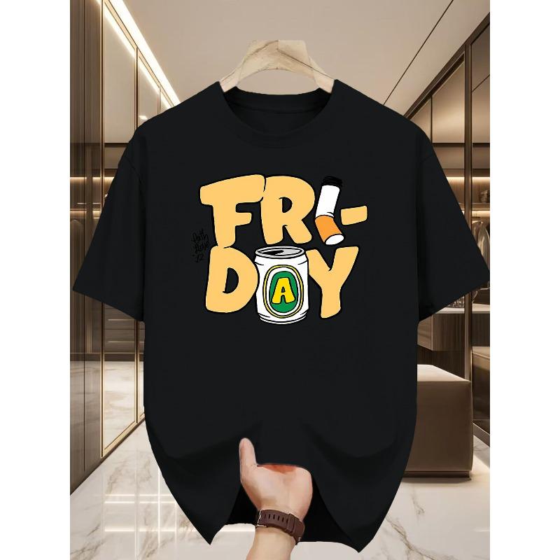 

European sizes Casual Round-Neck T-Shirt for Friday Night Beer, a Easy And Stylish Versatile Option 4XL чорний
