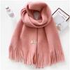 Imitation cashmere cloth label knitted scarf women's autumn and winter thickened warm versatile student couple wool circumference