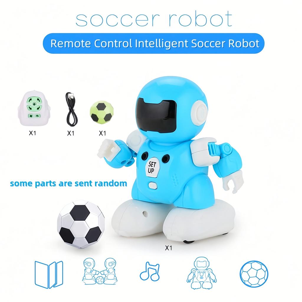 1pc Kids Soccer Match Remote Control Smart Robot Interactive Toy Electric Gift for Boys/Girls,Dual Player Singing Dancing Educational Toy,Soccer Toy