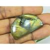 66Cts. Natural Rainbow Labradorite D Shape Cabochon Loose Gemstone 24X39MM SK-3505